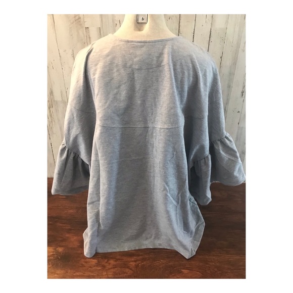 Como black sweater ruffle top - Picture 3 of 6